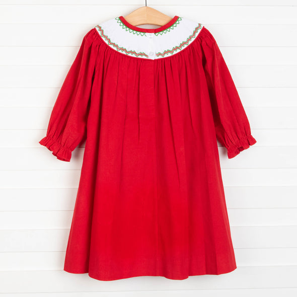 Milk And Cookies Smocked Dress, Red