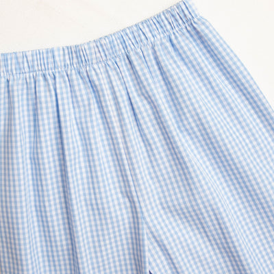 Let It Snow Smocked Pant Set, Blue