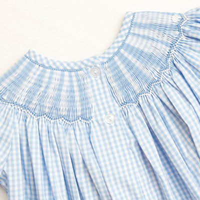 Let It Snow Smocked Dress, Blue