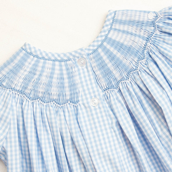Let It Snow Smocked Dress, Blue