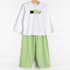 Lucky Day Applique Pant Set, Green
