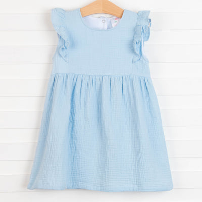 Stella Muslin Dress, Blue
