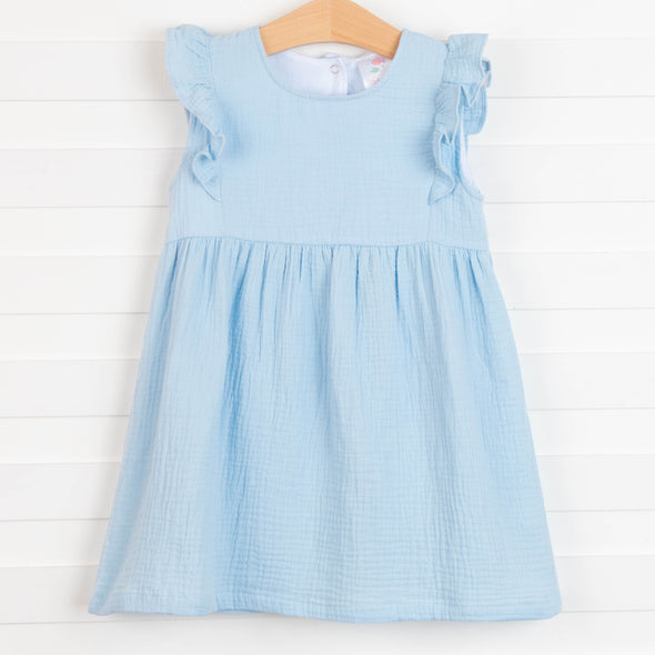 Stella Muslin Dress, Blue
