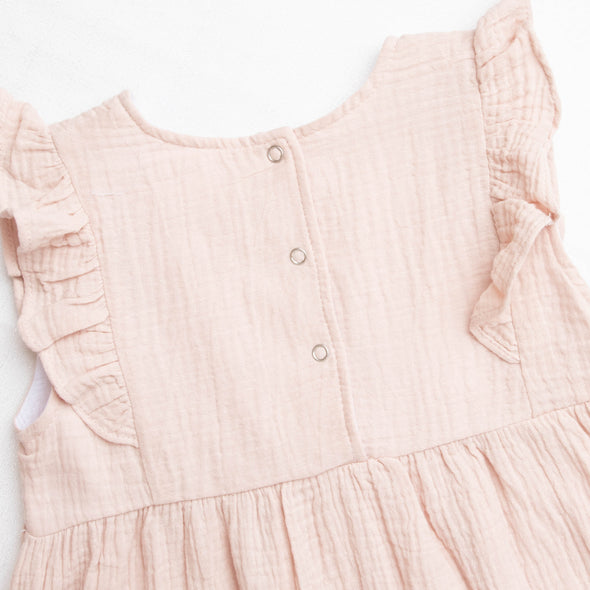 Stella Muslin Dress, Fawn