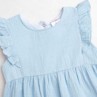 Stella Muslin Dress, Blue