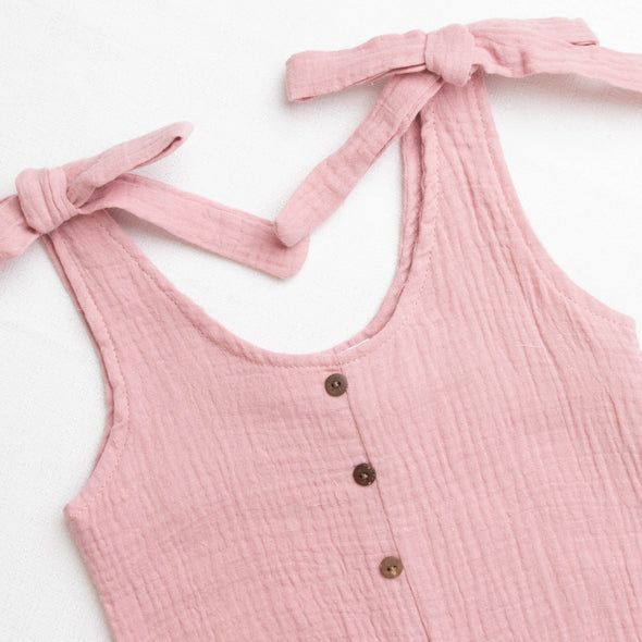 Sienna Muslin Romper, Mauve