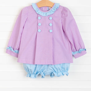 Eloise Gingham Bloomer Set, Purple