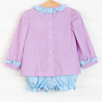 Eloise Gingham Bloomer Set, Purple
