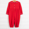 Hills And Valleys Applique Romper, Red