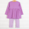 Carriage Cutie Applique Pant Set, Purple