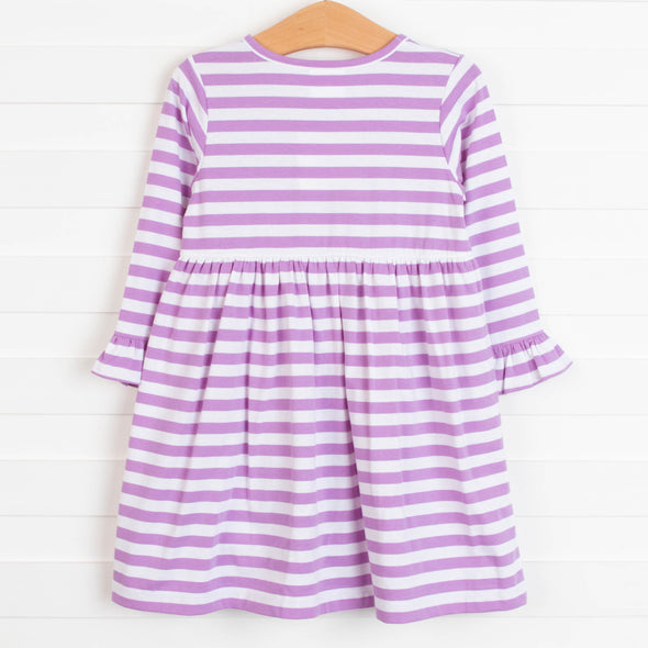 Carriage Cutie Applique Dress, Purple