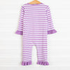 Turtle-y Cute Applique Ruffle Romper, Purple