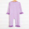 Turtle-y Cute Applique Ruffle Romper, Purple