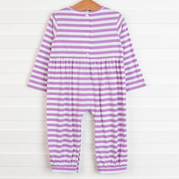 Elephant-astic Applique Romper, Purple