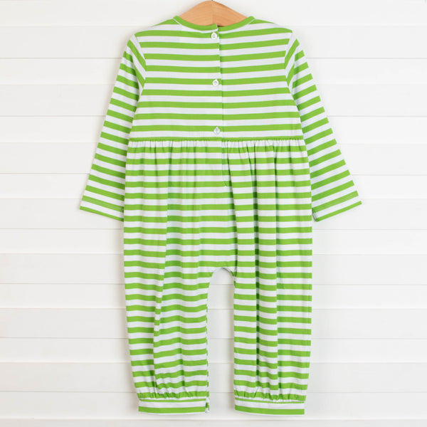 Elephant-astic Applique Romper, Green