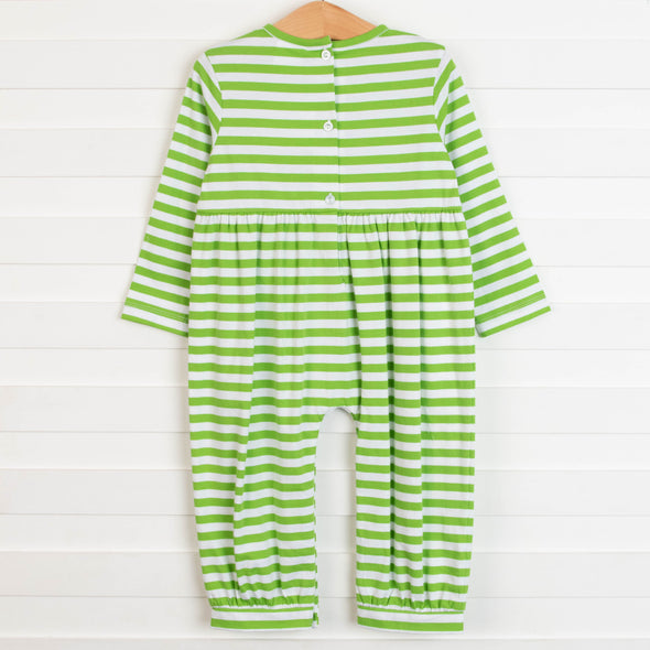 Elephant-astic Applique Romper, Green