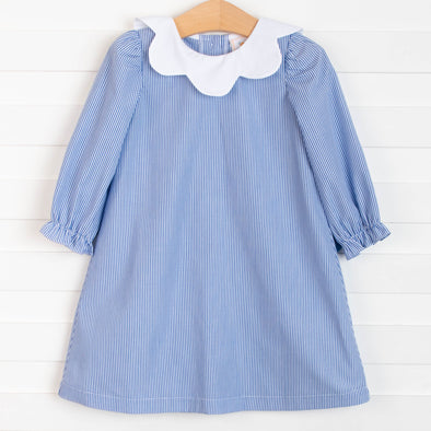 Hazel Bib Dress, Blue