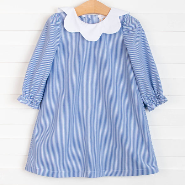 Hazel Bib Dress, Blue