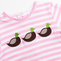 Mallard Moments Applique Diaper Set, Pink