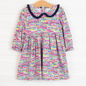 Lydia Dress, Multi Dot