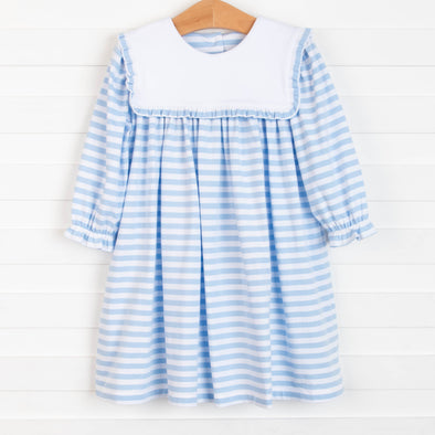 Lacey Bib Dress, Blue Stitchy Fish Lacey Bib Dress, Blue Stitchy Fish