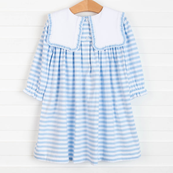 Lacey Bib Dress, Blue