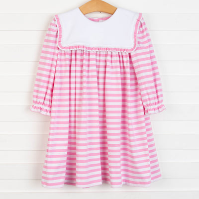 Lacey Bib Dress, Pink