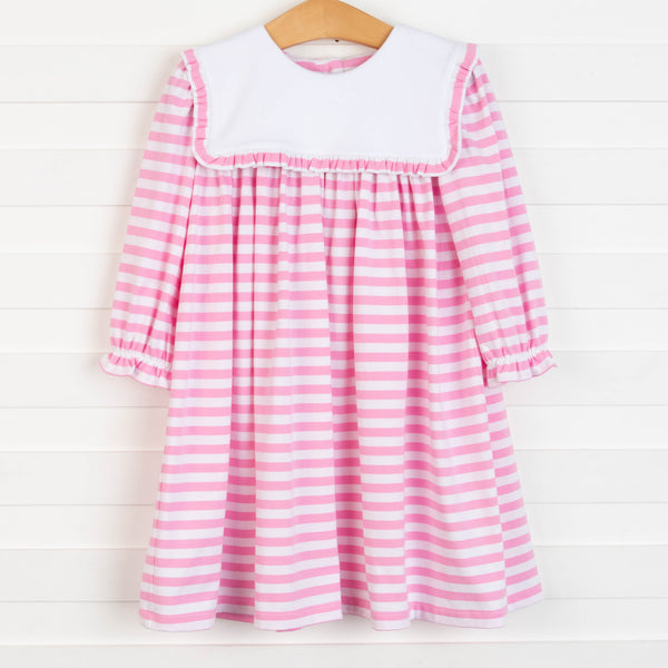 Lacey Bib Dress, Pink