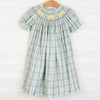 Paw-some Smocked Dress, Green