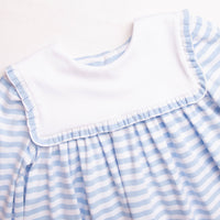 Lacey Bib Dress, Blue