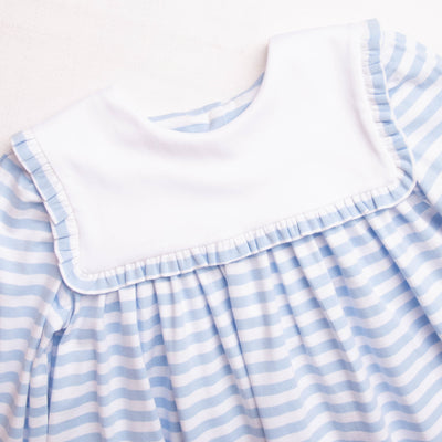Lacey Bib Dress, Blue