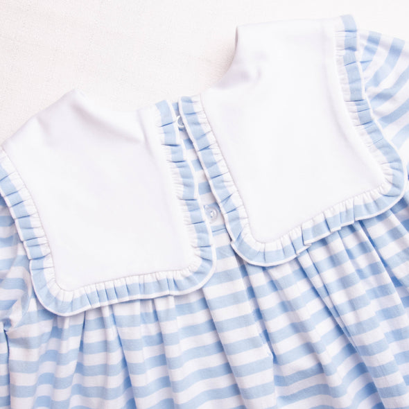 Lacey Bib Dress, Blue