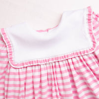 Lacey Bib Dress, Pink