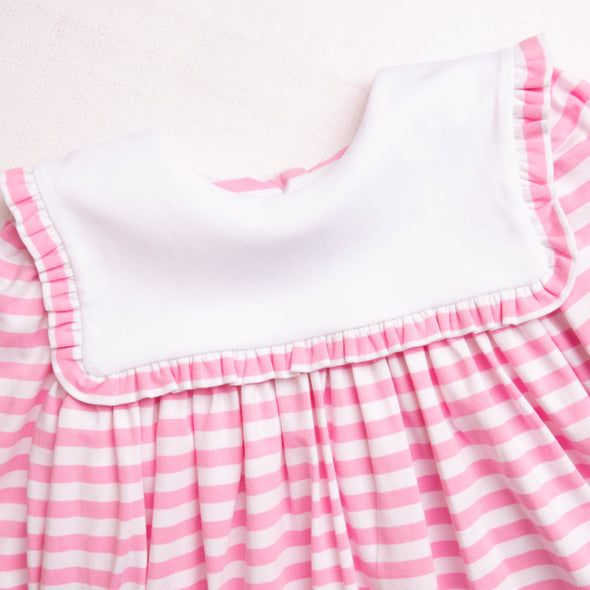 Lacey Bib Dress, Pink