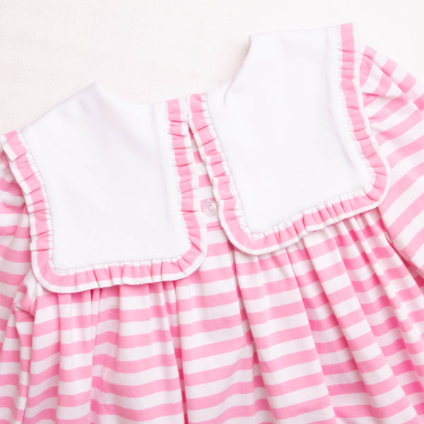Lacey Bib Dress, Pink