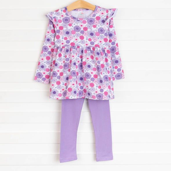 Tara Floral Tunic Set, Lavender