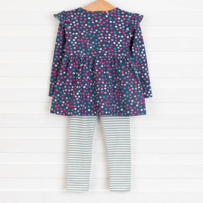 Ditsy Dots Legging Set, Pink