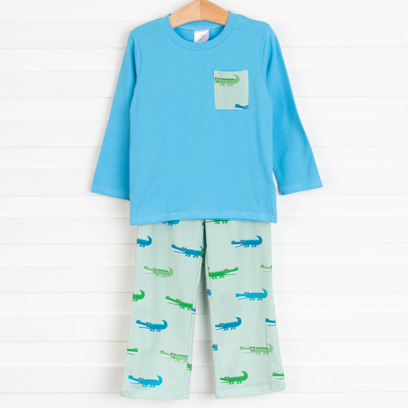 Cruisin' Crocs Pant Set, Green