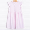Aurora Angel Sleeve Pima Dress, Pink Stripe