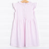 Aurora Angel Sleeve Pima Dress, Pink Stripe