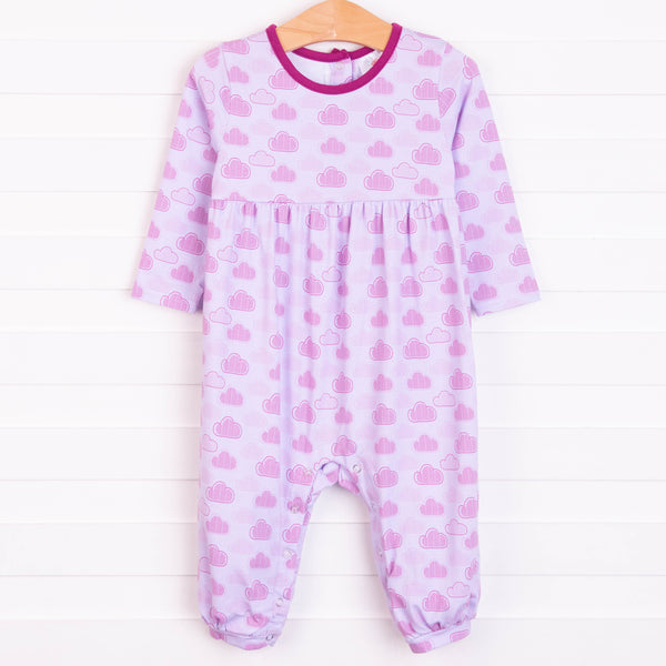 Monroe Romper, Pink Clouds