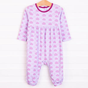 Monroe Romper, Pink Clouds