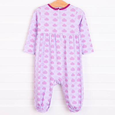 Monroe Romper, Pink Clouds