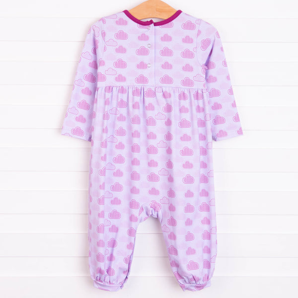 Monroe Romper, Pink Clouds