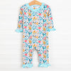 Rylie Romper, Aqua Floral