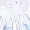 Macy Pima Popover Dress with Pockets, Blue