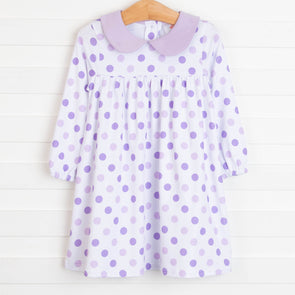 Emily Dress, Purple Dots