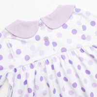 Emily Dress, Purple Dots