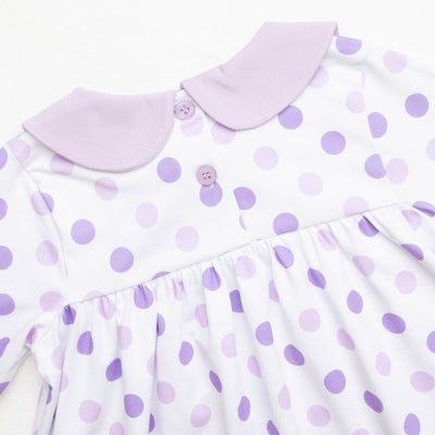 Emily Dress, Purple Dots