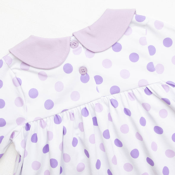 Emily Dress, Purple Dots